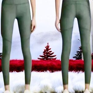 Leggings by Outdoor Voices Hunter Green Warm Up